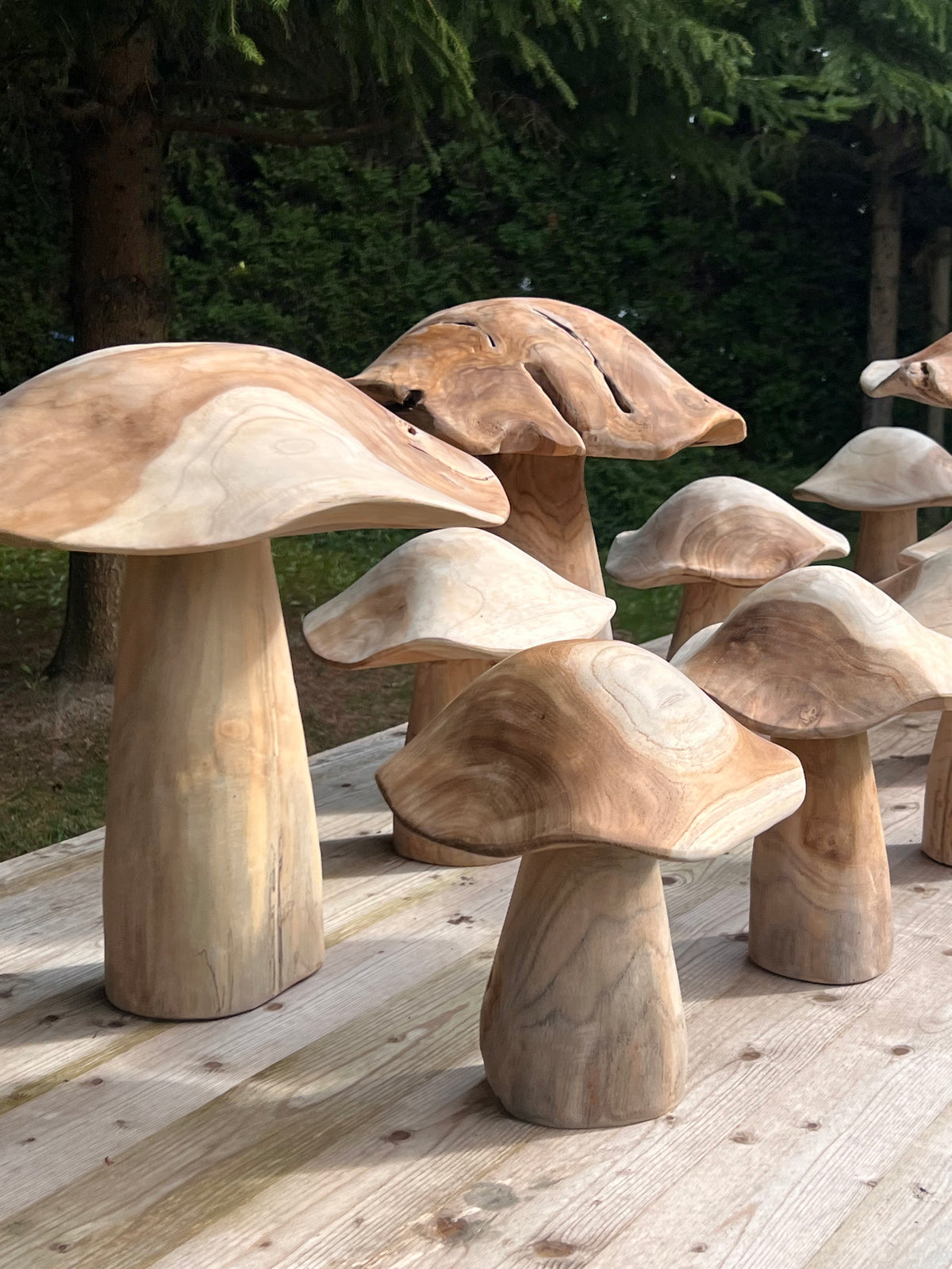 Pilz aus Massivholz