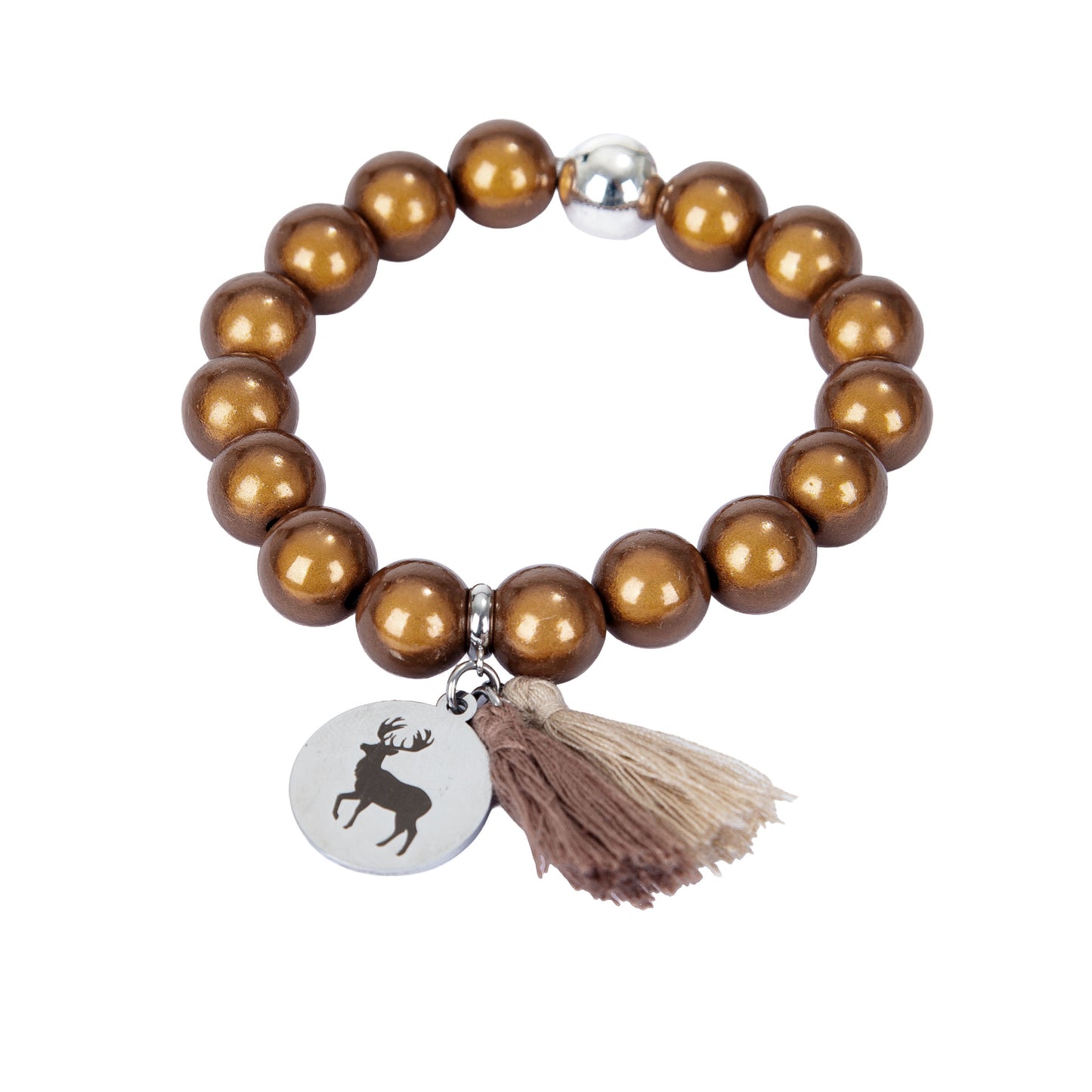 Armbänder mit 3D-Perlen - Braun