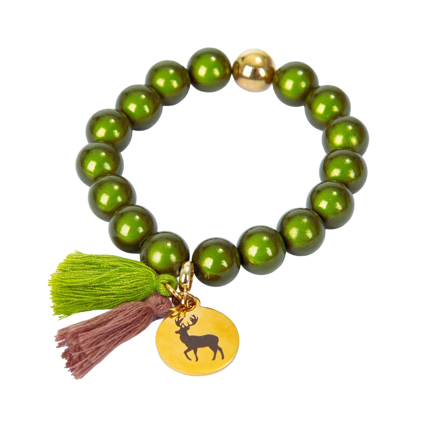 Armbänder mit 3D-Perlen - Dunkelgrün