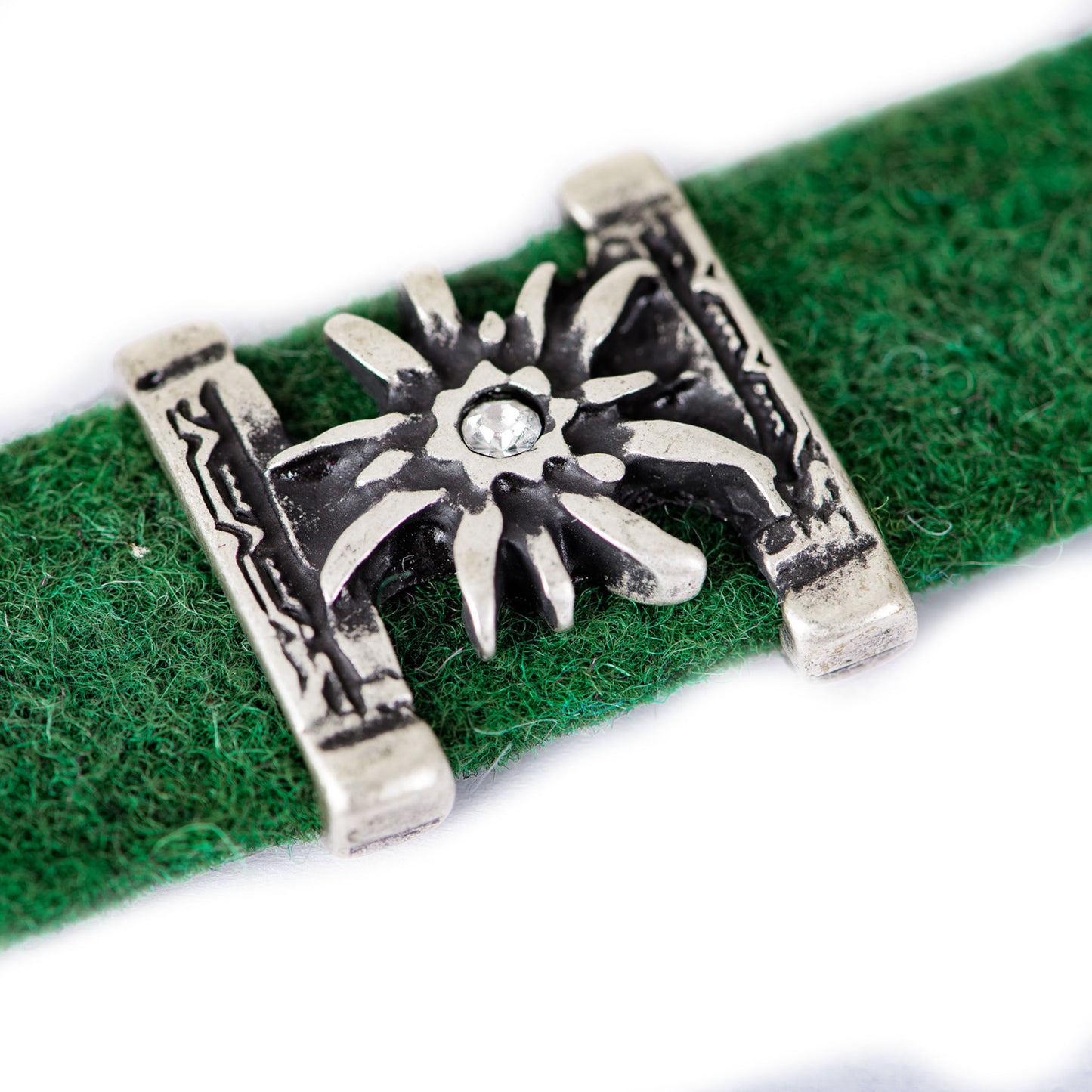 Armbänder Filz - Dunkelgrün