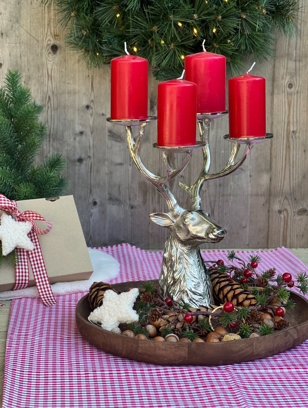 Kerzenleuchter Hirschkopf