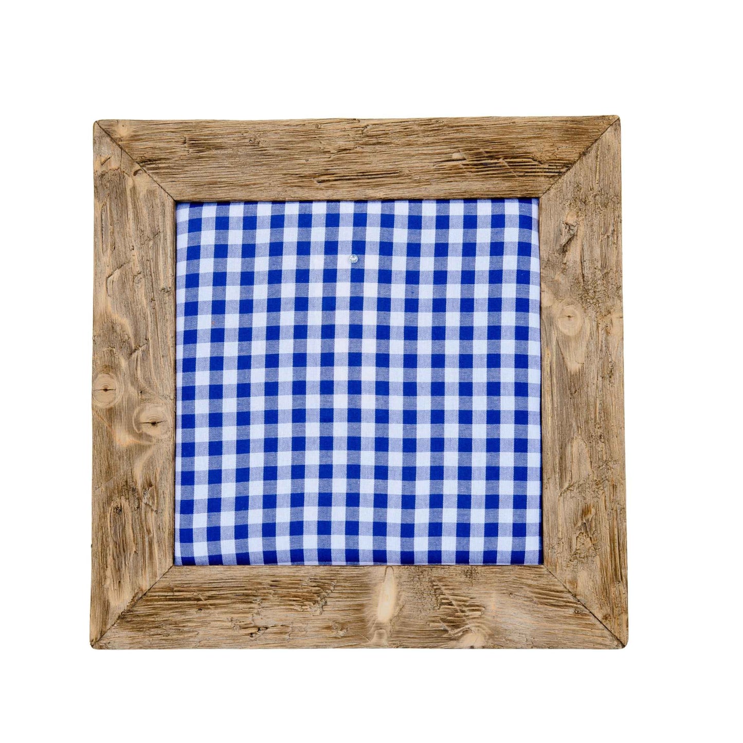 Geweihbilder blau - weiß Kariert