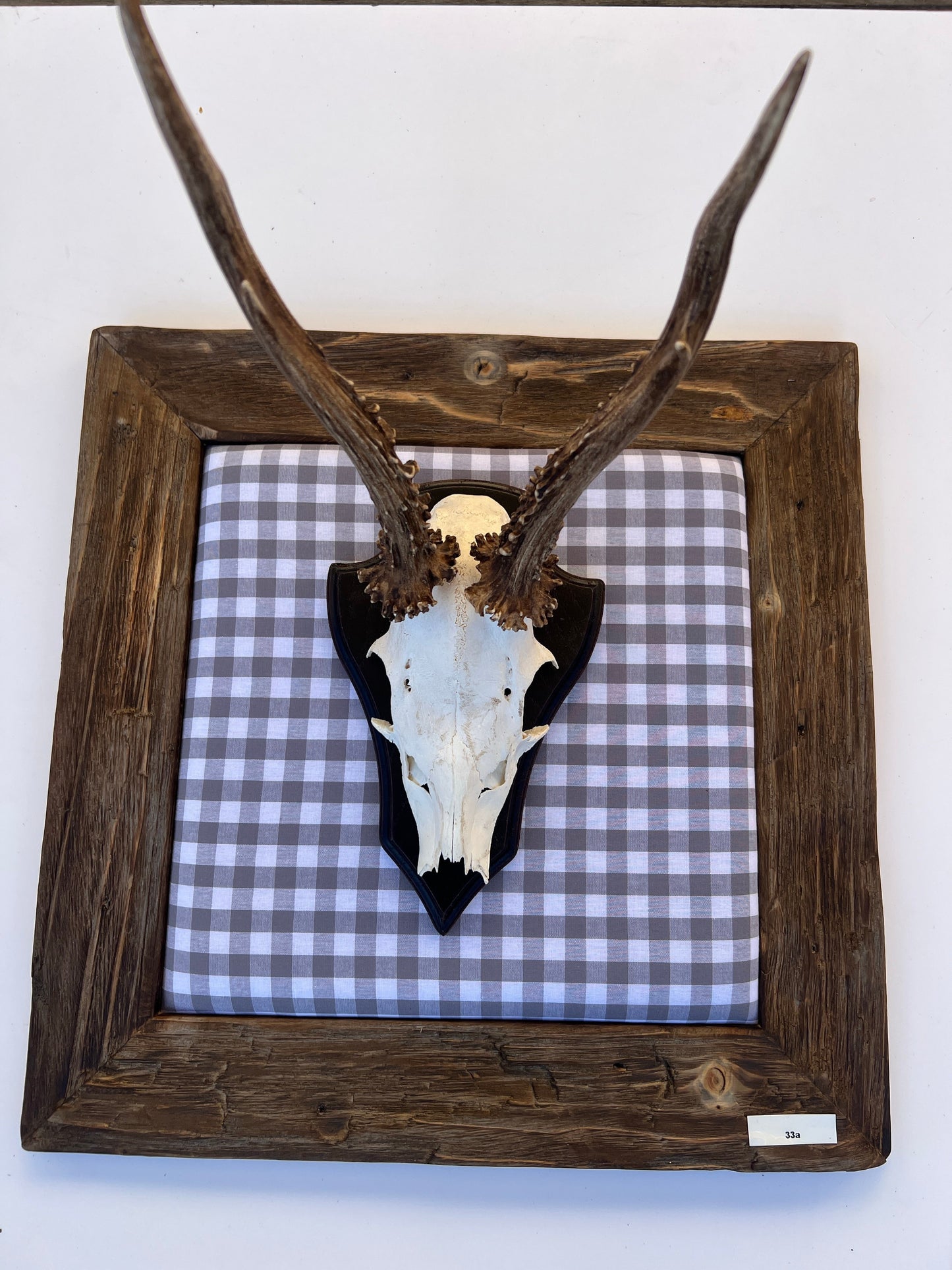 Geweihbild Alpenkaro Grau-Weiß Farbton 33A