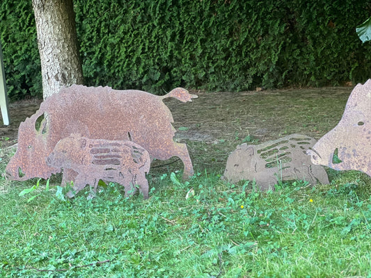 Rost- Tiere aus Stahl