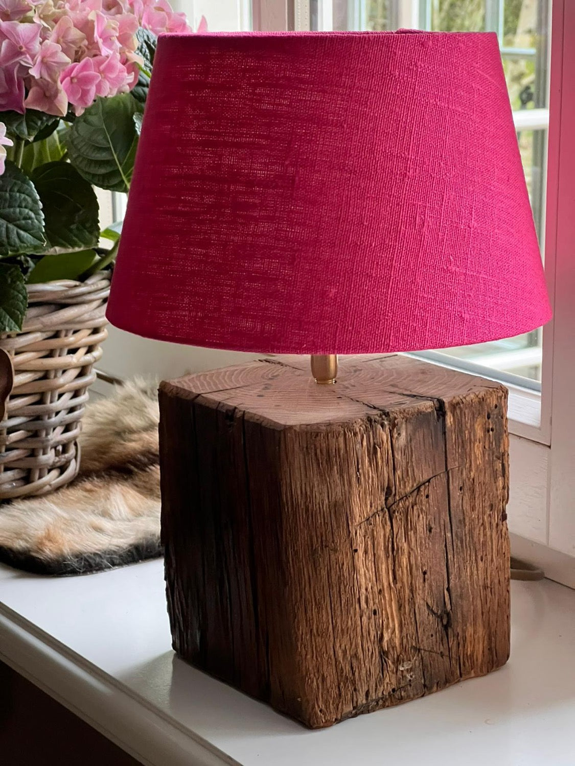 Lampe aus Altholz