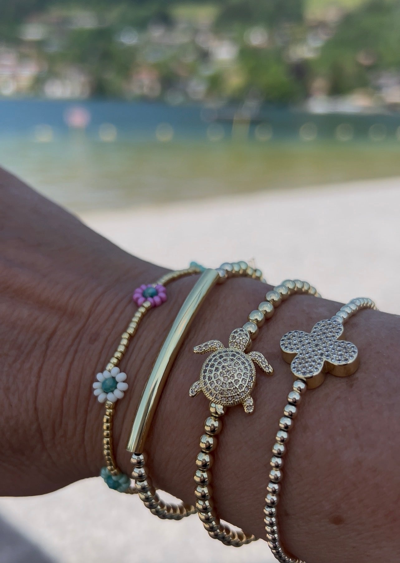 Armbänder in 14 Karat Vergoldung Mix & Match