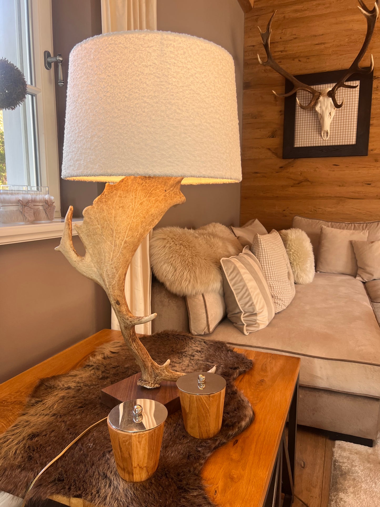 Lampe aus Geweih