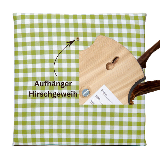 Geweihbild im Altholzrahmen NEU