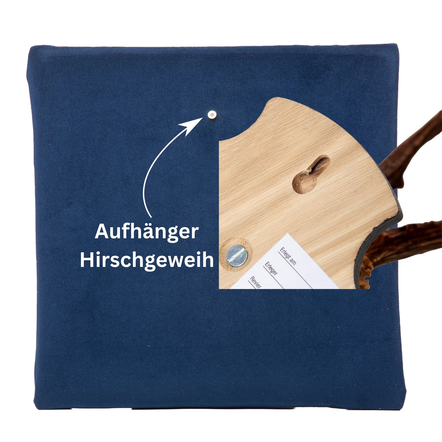 Geweihbild im Altholzrahmen NEU