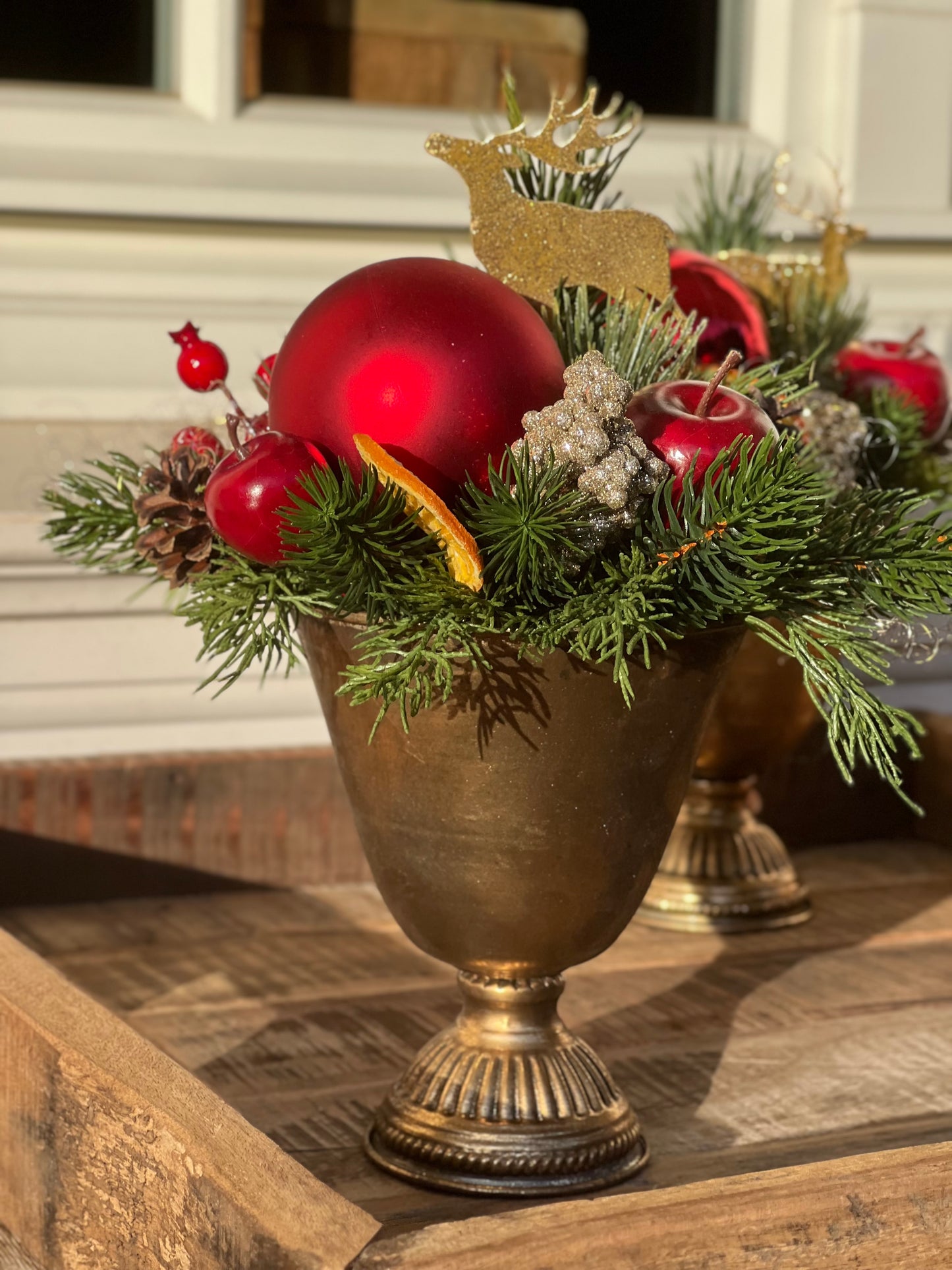 Weihnachtsgesteck Pokalschale