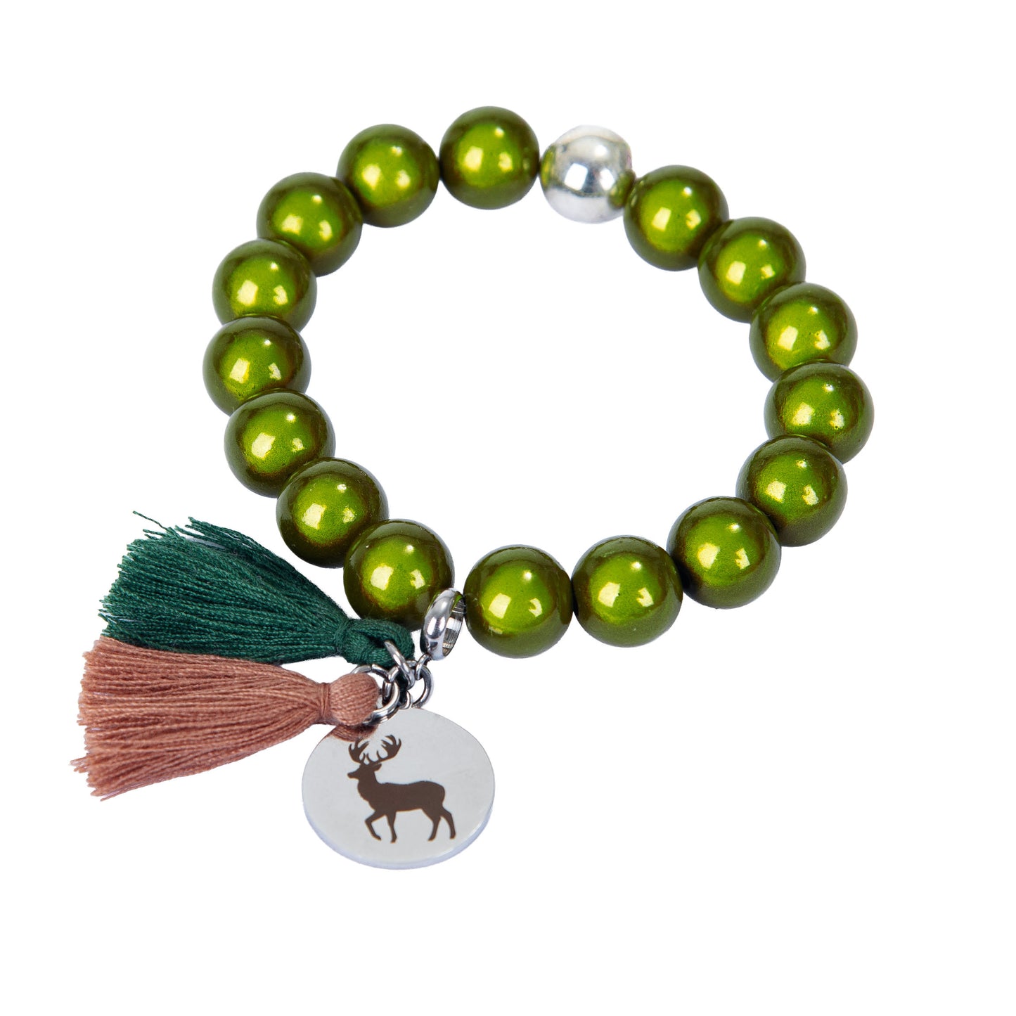 Armbänder mit 3D-Perlen - Dunkelgrün