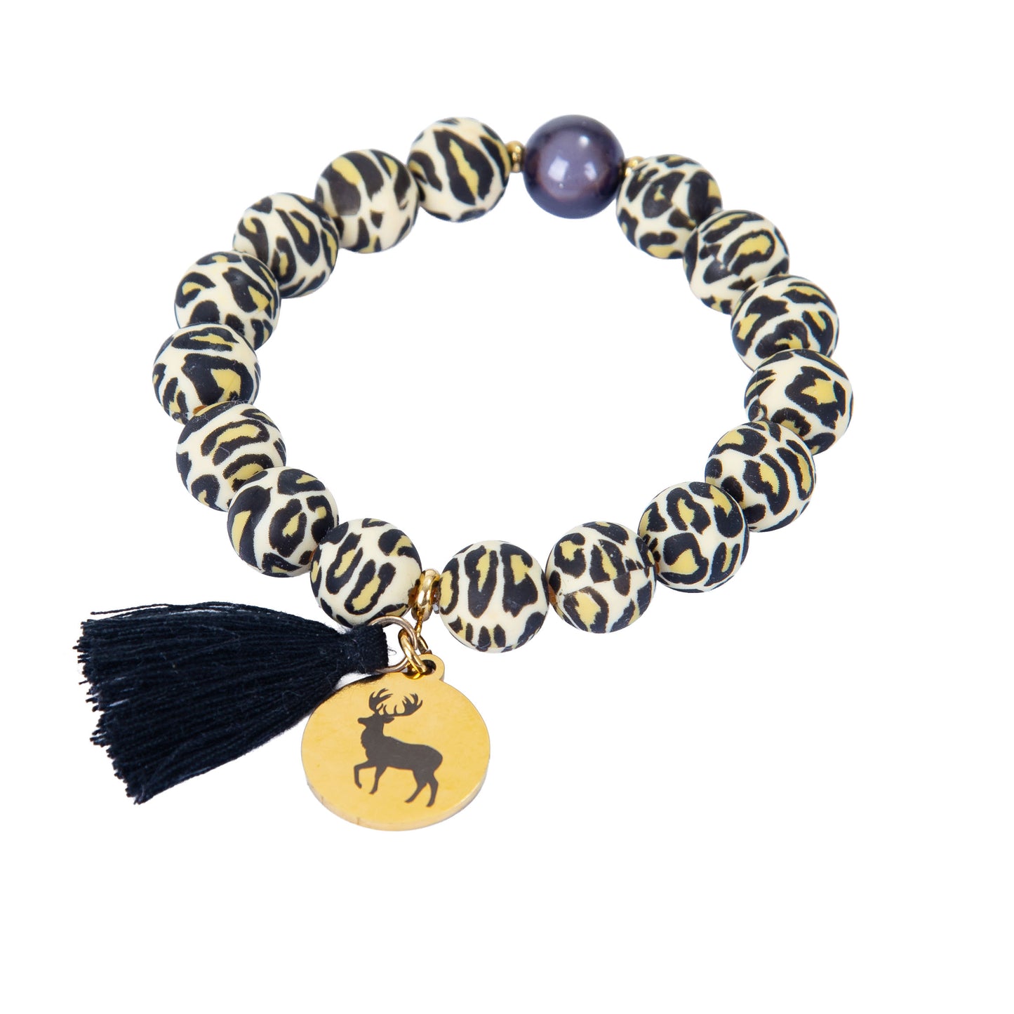 Armbänder mit 3D-Perlen - Schwarz Weiß
