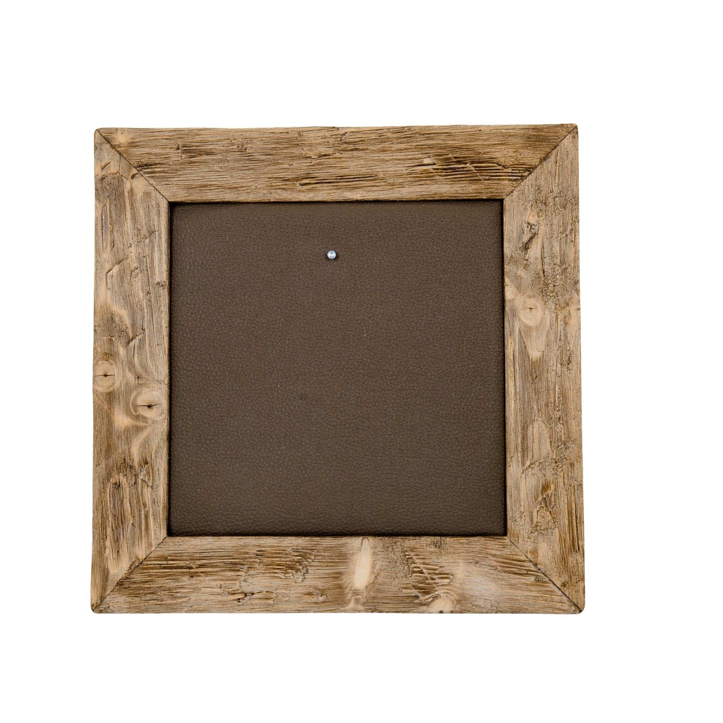 Gehörn Bilder mit Kunstleder dunkelbraun - Holz dunkel
