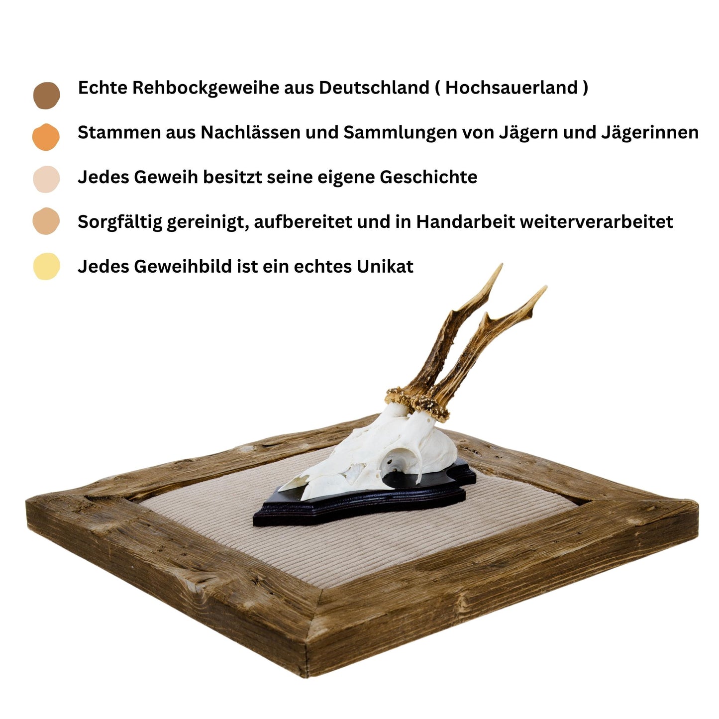 Geweihbilder Cord beige