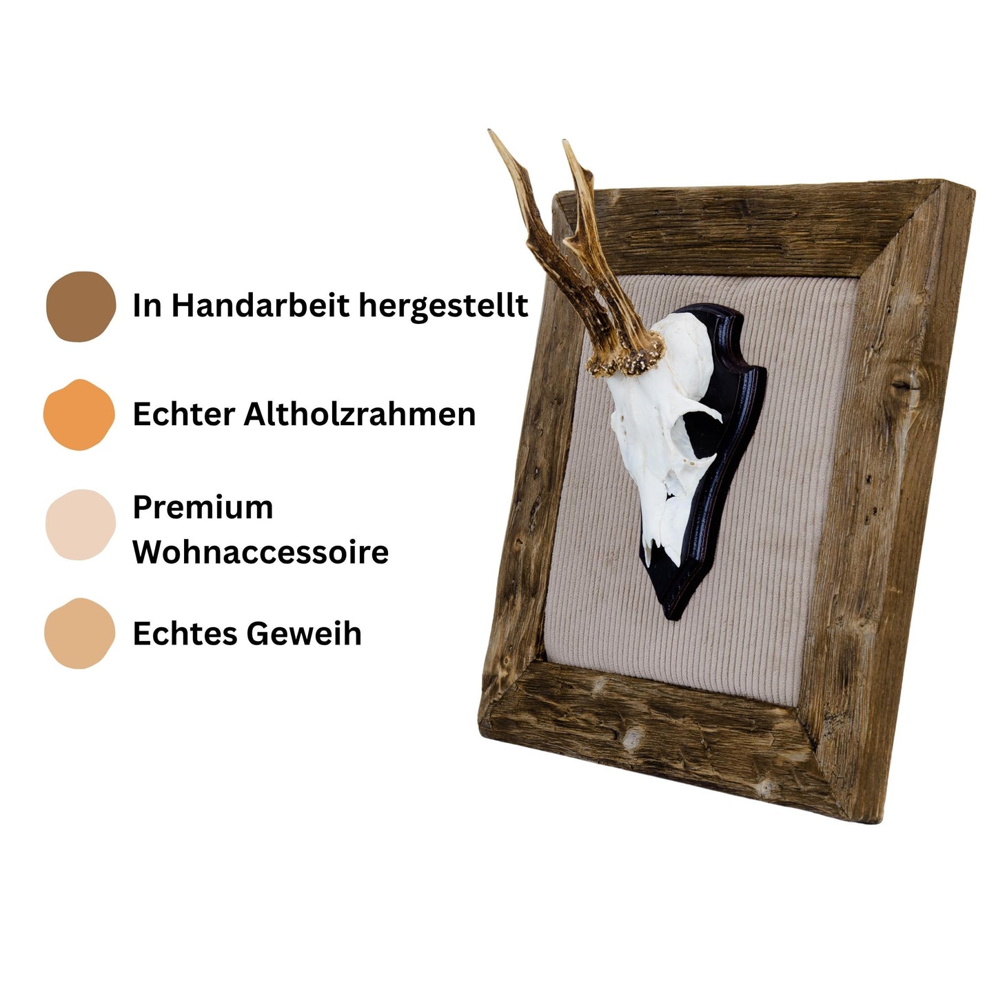 Geweihbilder Cord beige
