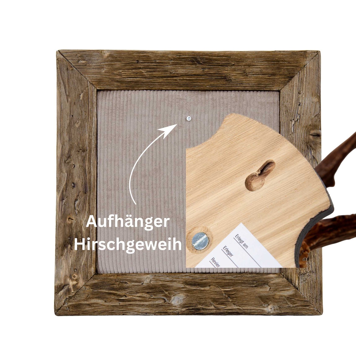 Geweihbilder Cord beige