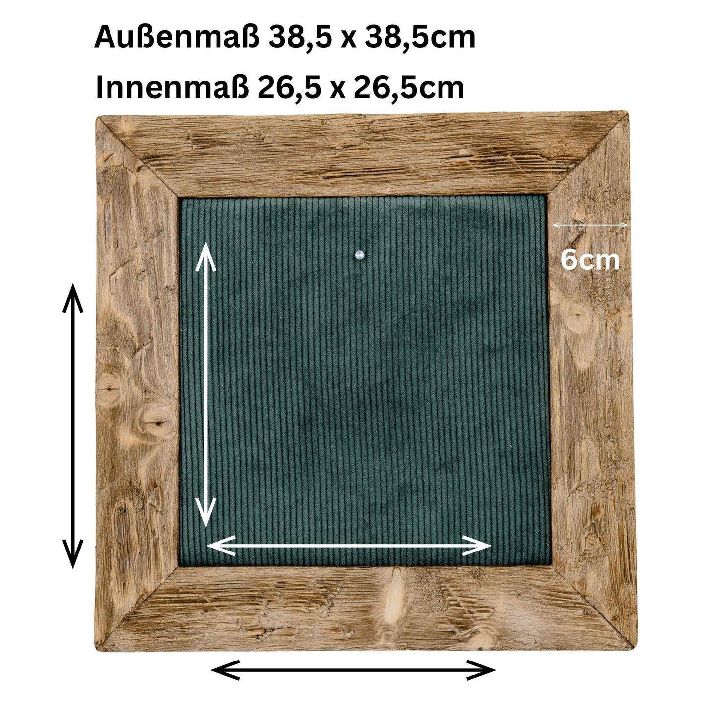 Geweihbilder Cord dunkelgrün - Holz hell