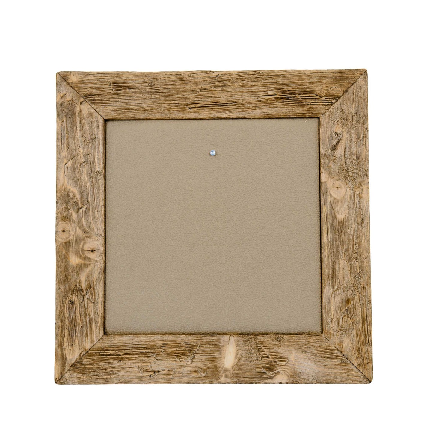 Geweihbilder Leder beige - Holz hell