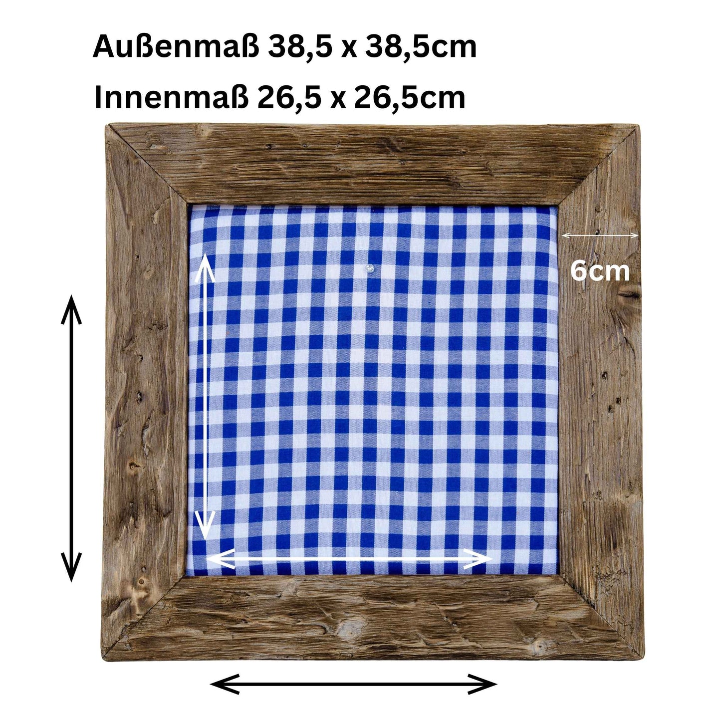 Geweihbilder blau - weiß Kariert