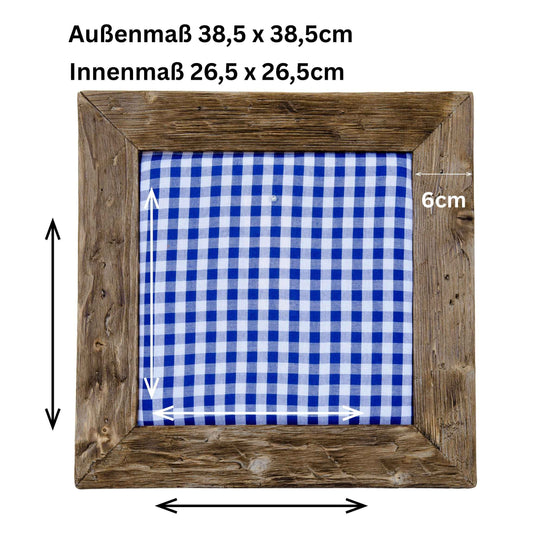 Geweihbilder blau - weiß Kariert