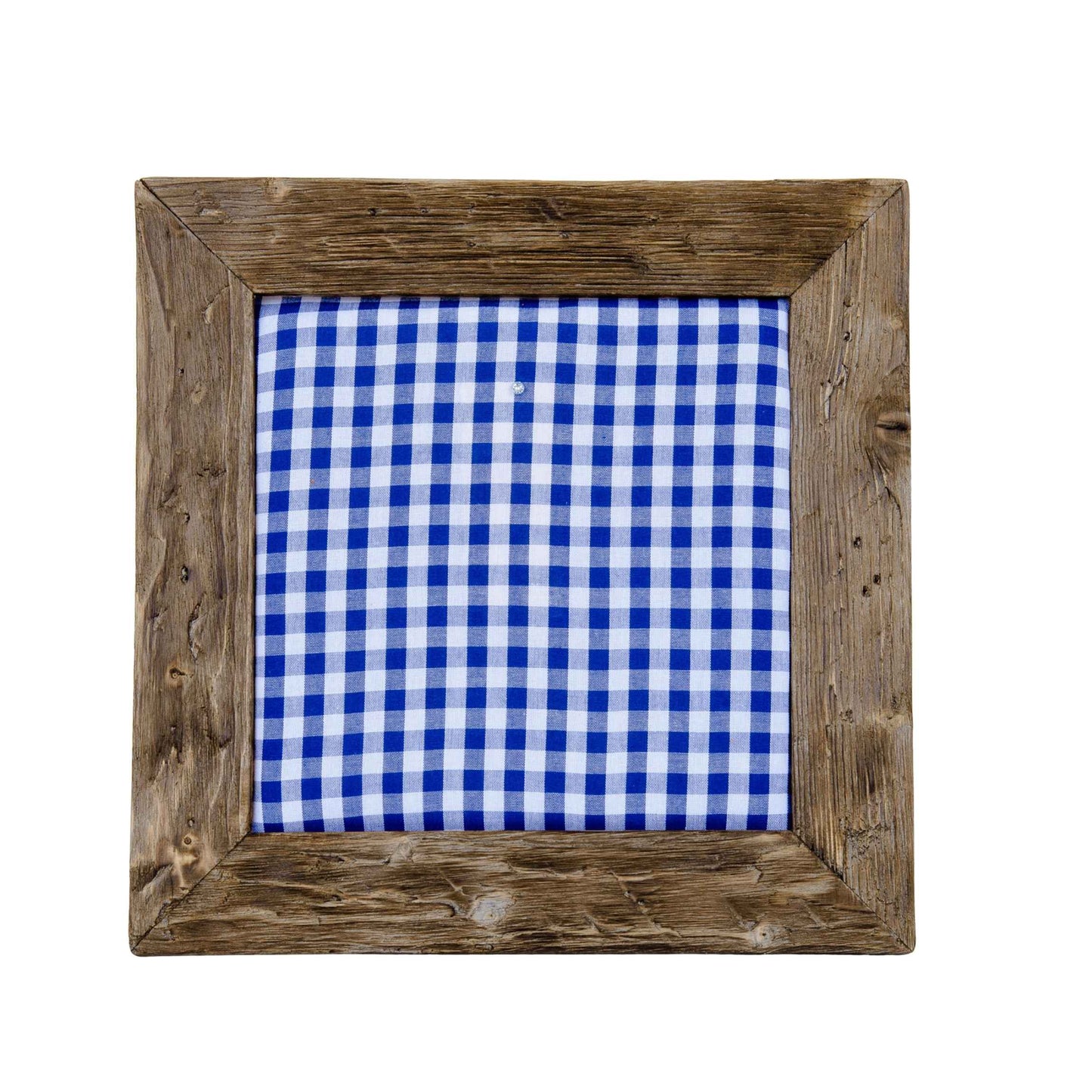 Geweihbilder blau - weiß Kariert