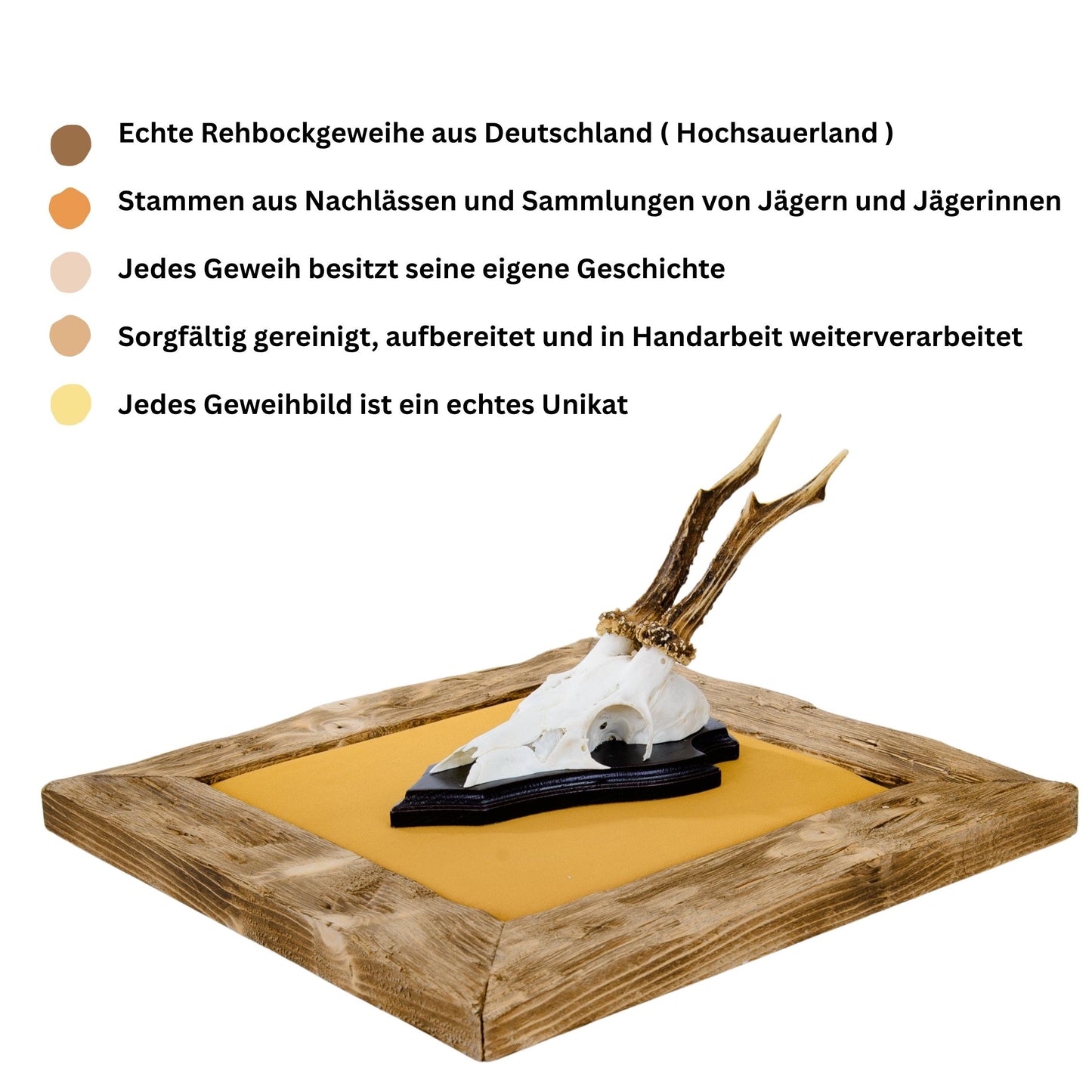Geweihbilder Ocker - Velour