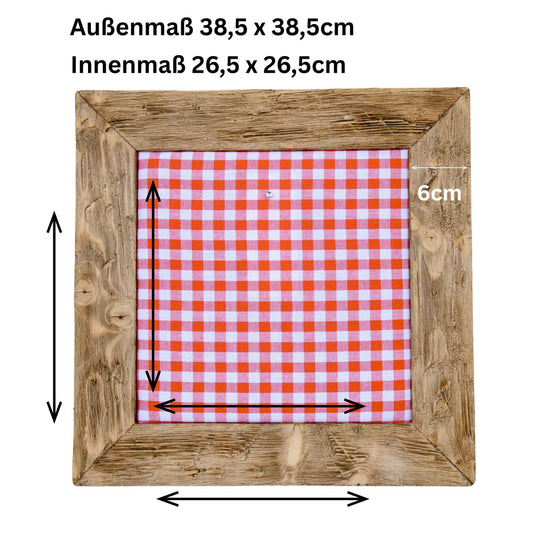 Geweihbilder rot - weiß Kariert