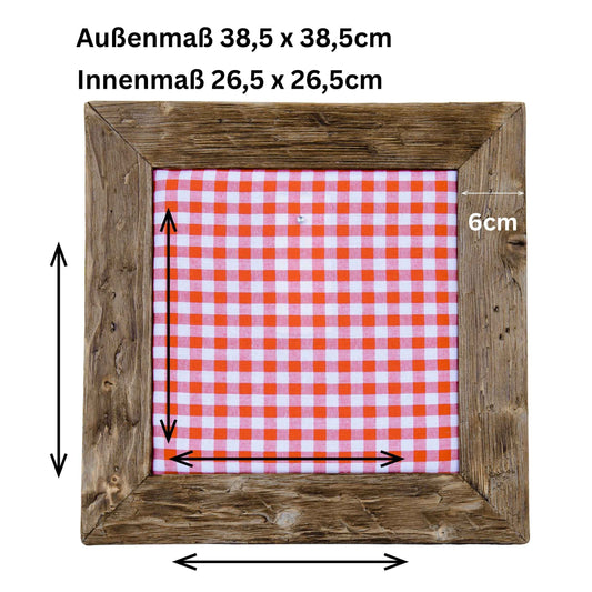 Geweihbilder rot - weiß Kariert