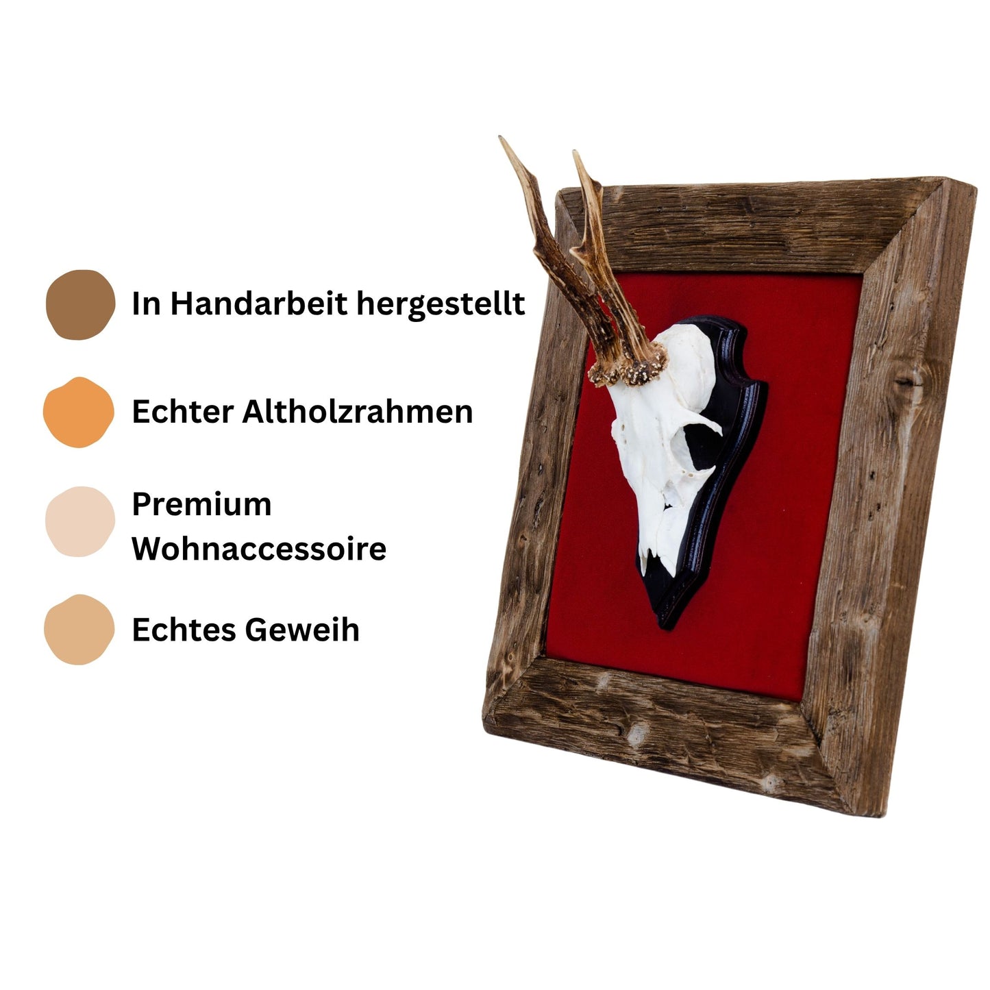 Geweihbilder Rubinrot - Velour
