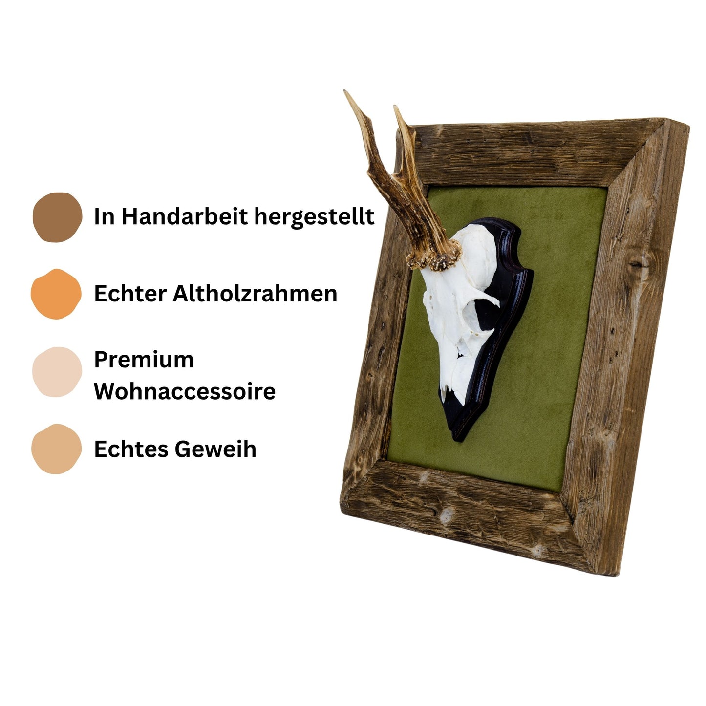 Geweihbilder Jagdgrün - Velour
