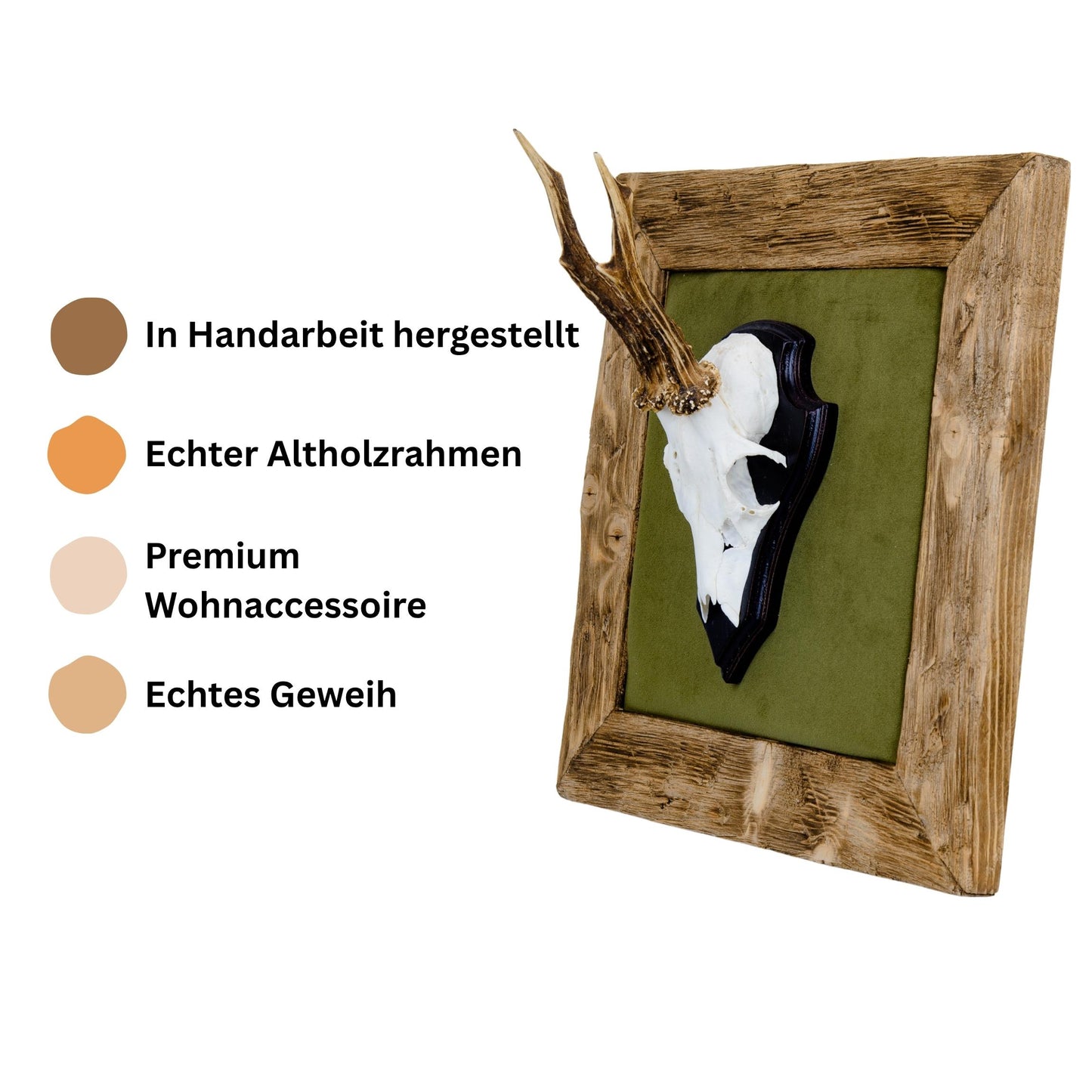 Geweihbilder Jagdgrün - Velour