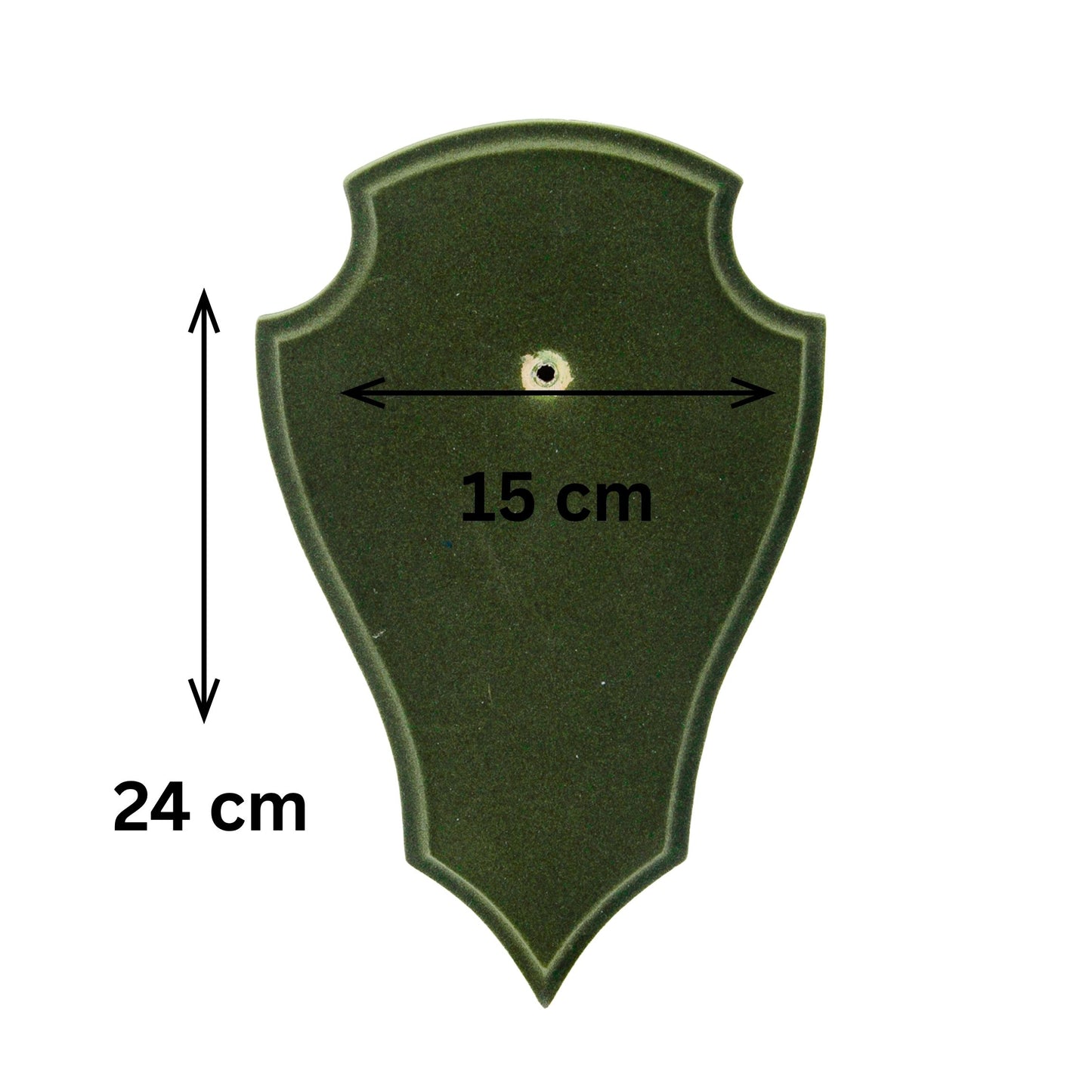 Geweihbrettchen Dunkelgrün - Beflockt