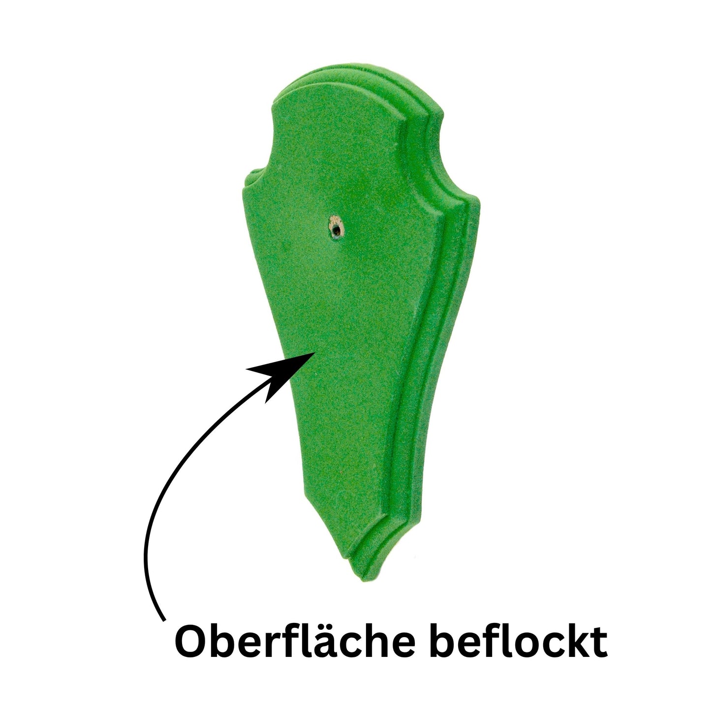 Geweihbrettchen Hellgrün - Beflockt