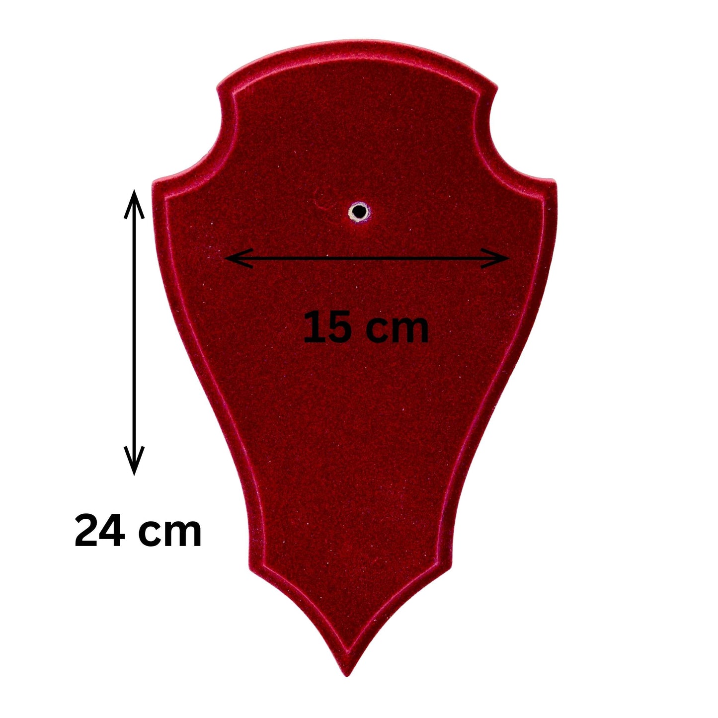 Geweihbrettchen Rubinrot - Beflockt