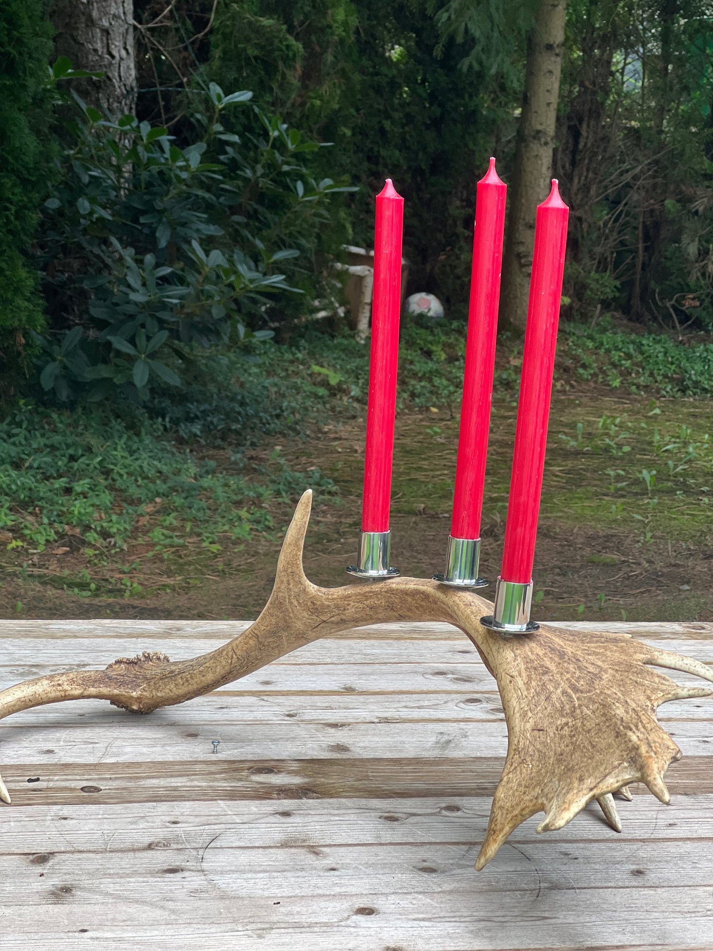 Kerzenständer aus einem Geweih