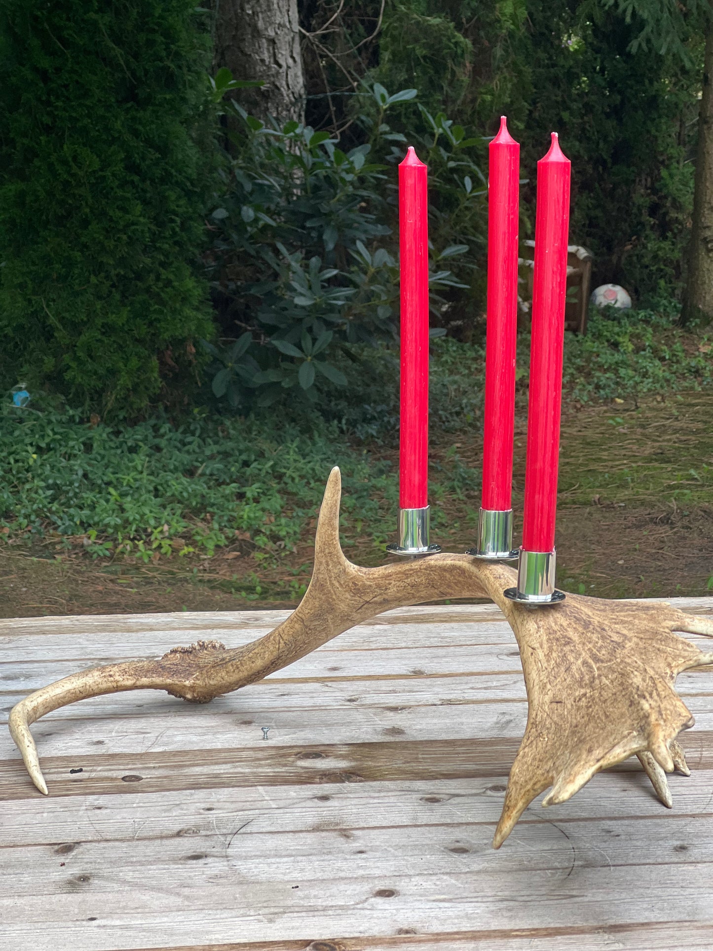 Kerzenständer aus einem Geweih