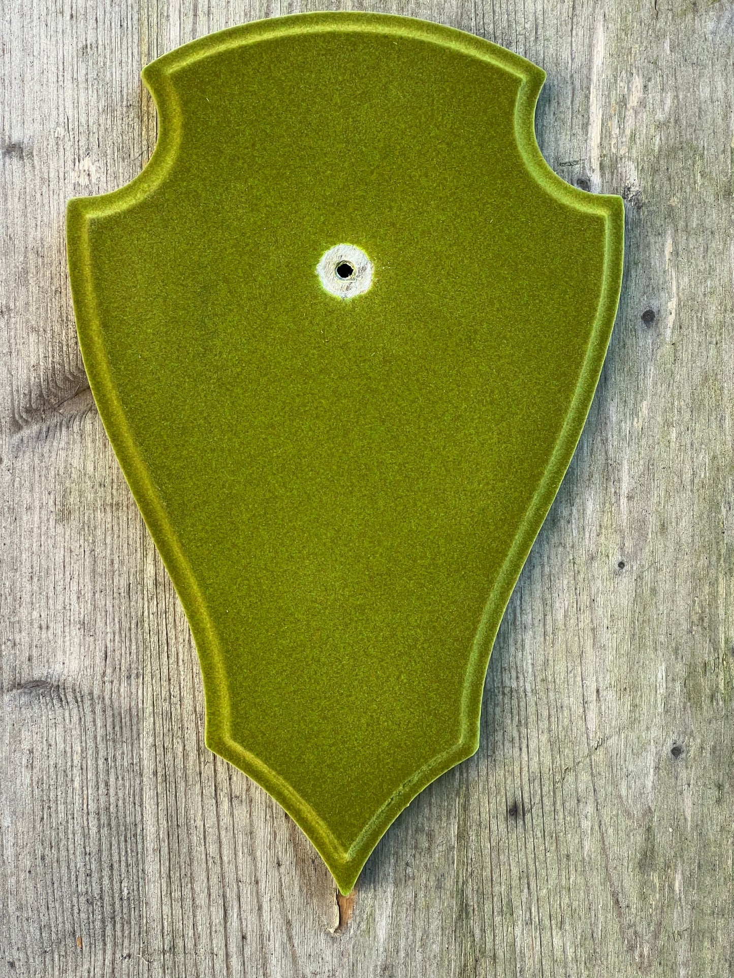 Rehbocktrophäe Holzbrett mit Beflockung in verschiedenen Farben
