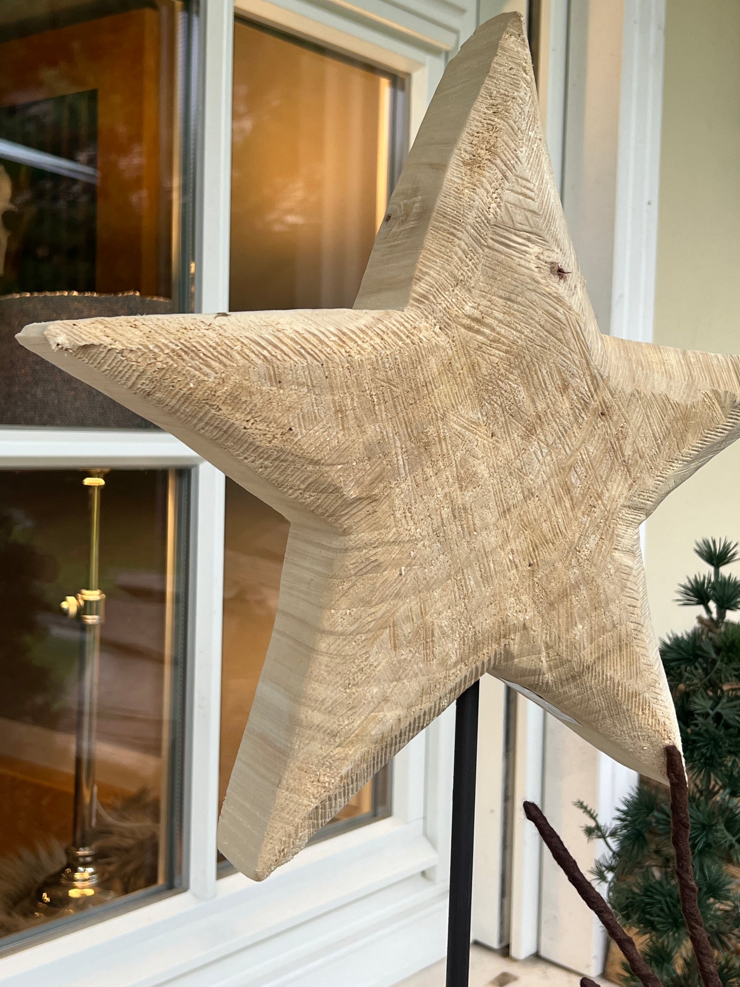 Sterne Holz auf Fuß