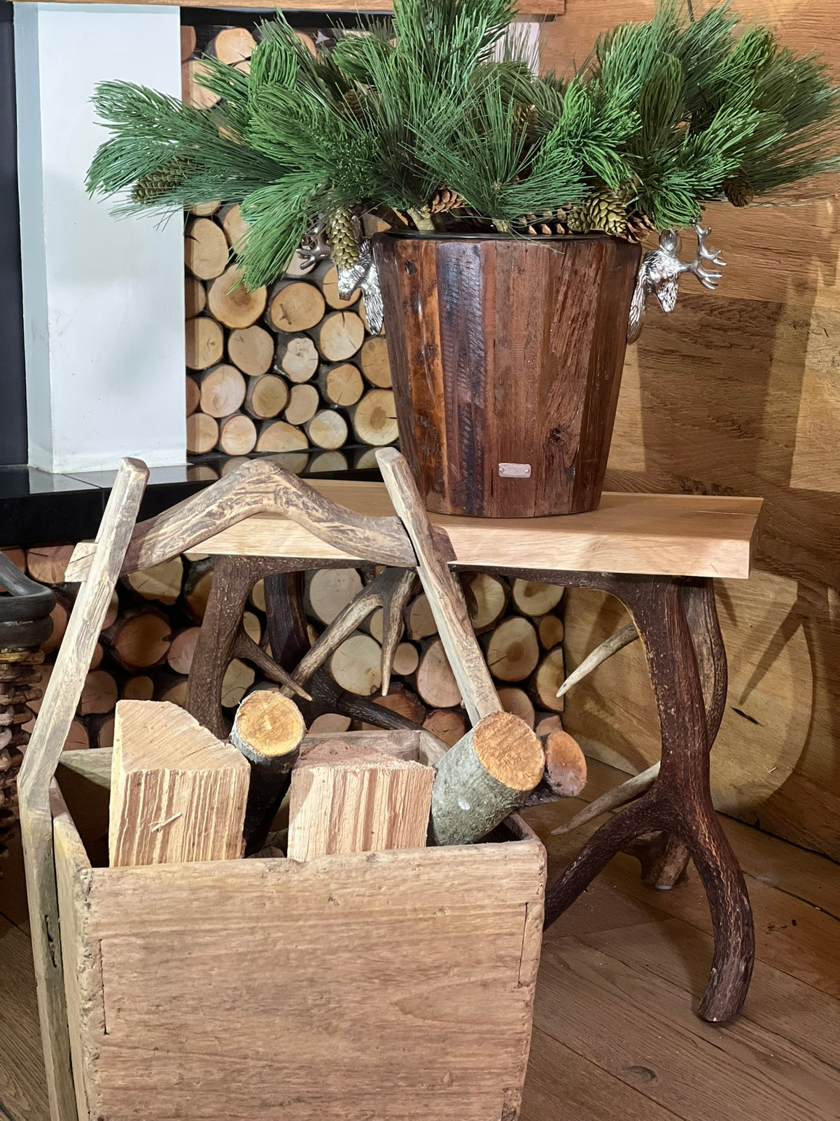 Holzeimer im Alm -Stil