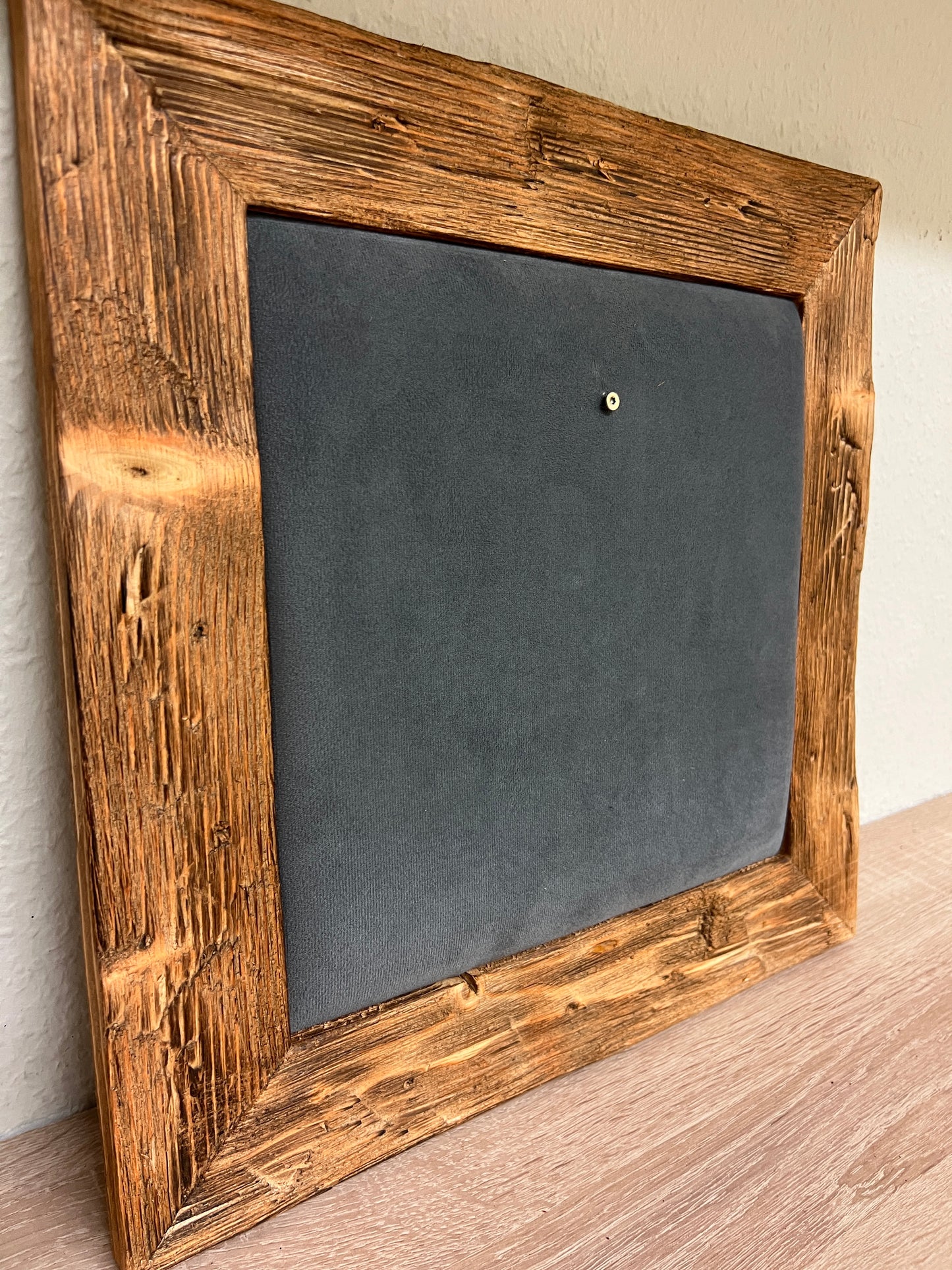 Geweihbild Samthintergrund STEINGRAU Farbton 33