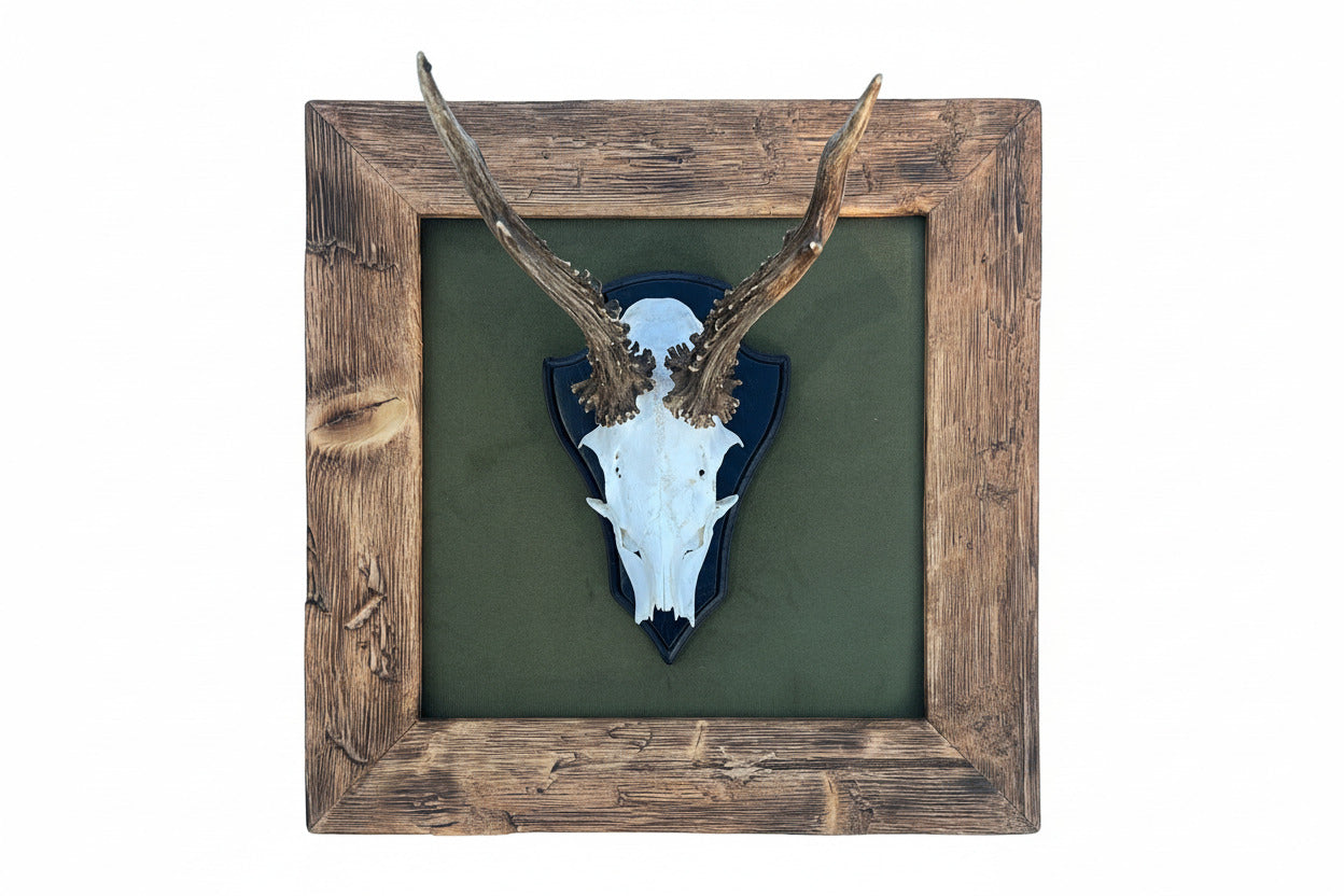 Geweihbild Samthintergrund TANNENGRÜN Farbton 27