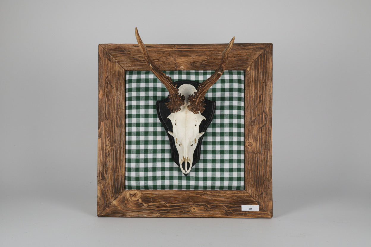 Geweihbild Alpenkaro kiefergrün- weiß  Farbton 28 A