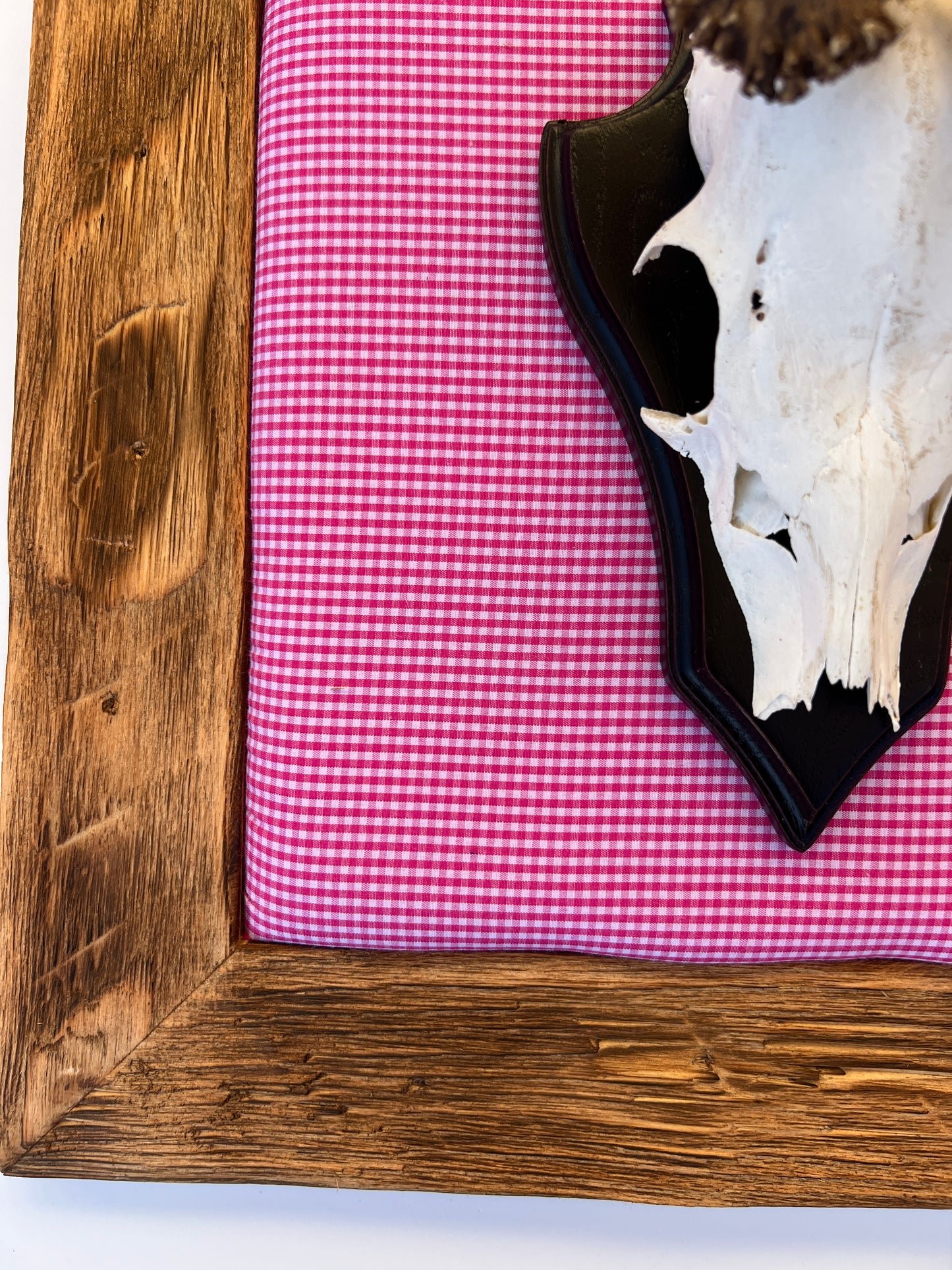 Geweihbild Alpenkaro PINK-WEISS  Farbton 10A