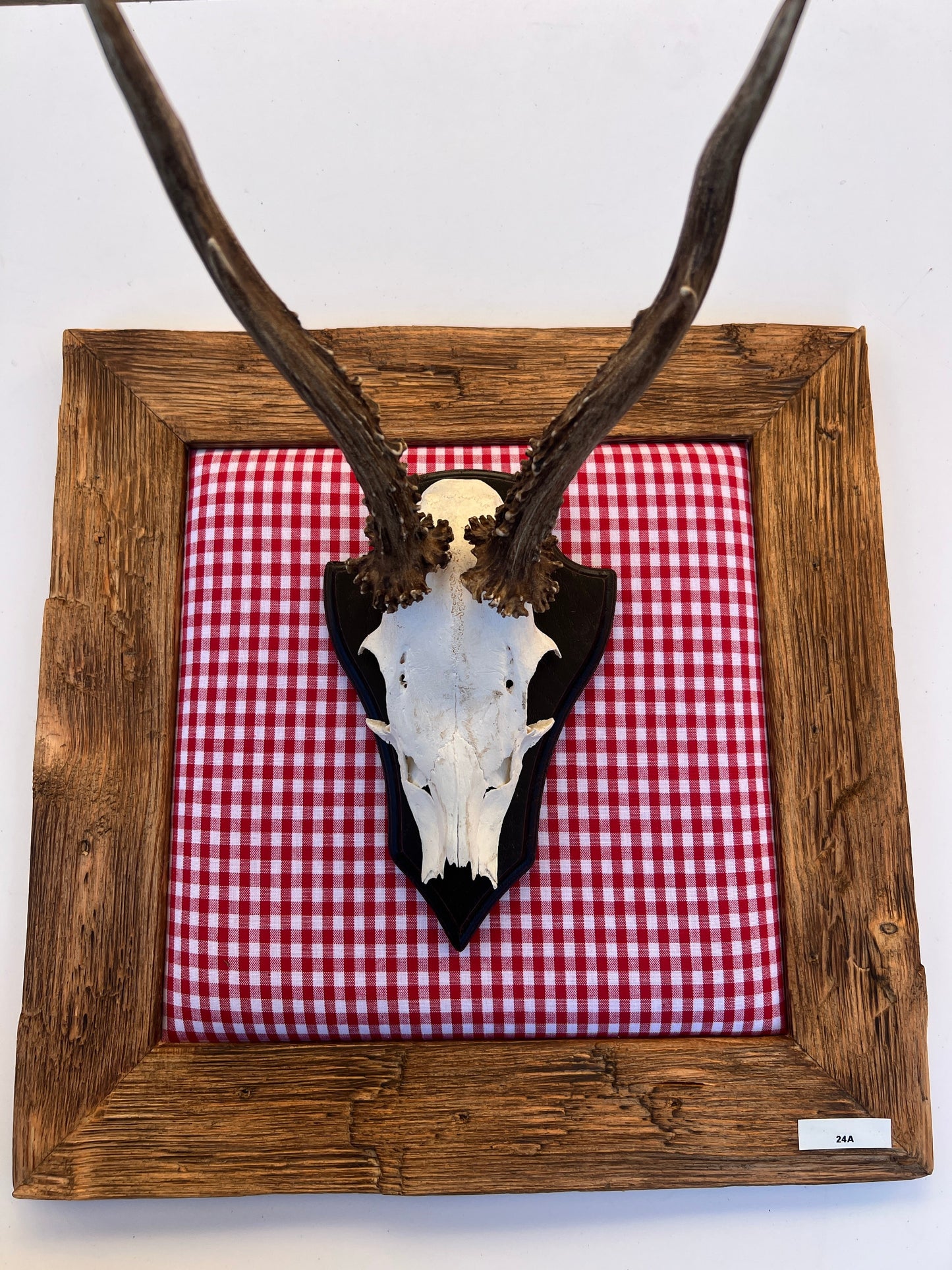 Geweihbild Alpenkaro Rot-Weiß klein kariert Farbton 24 A