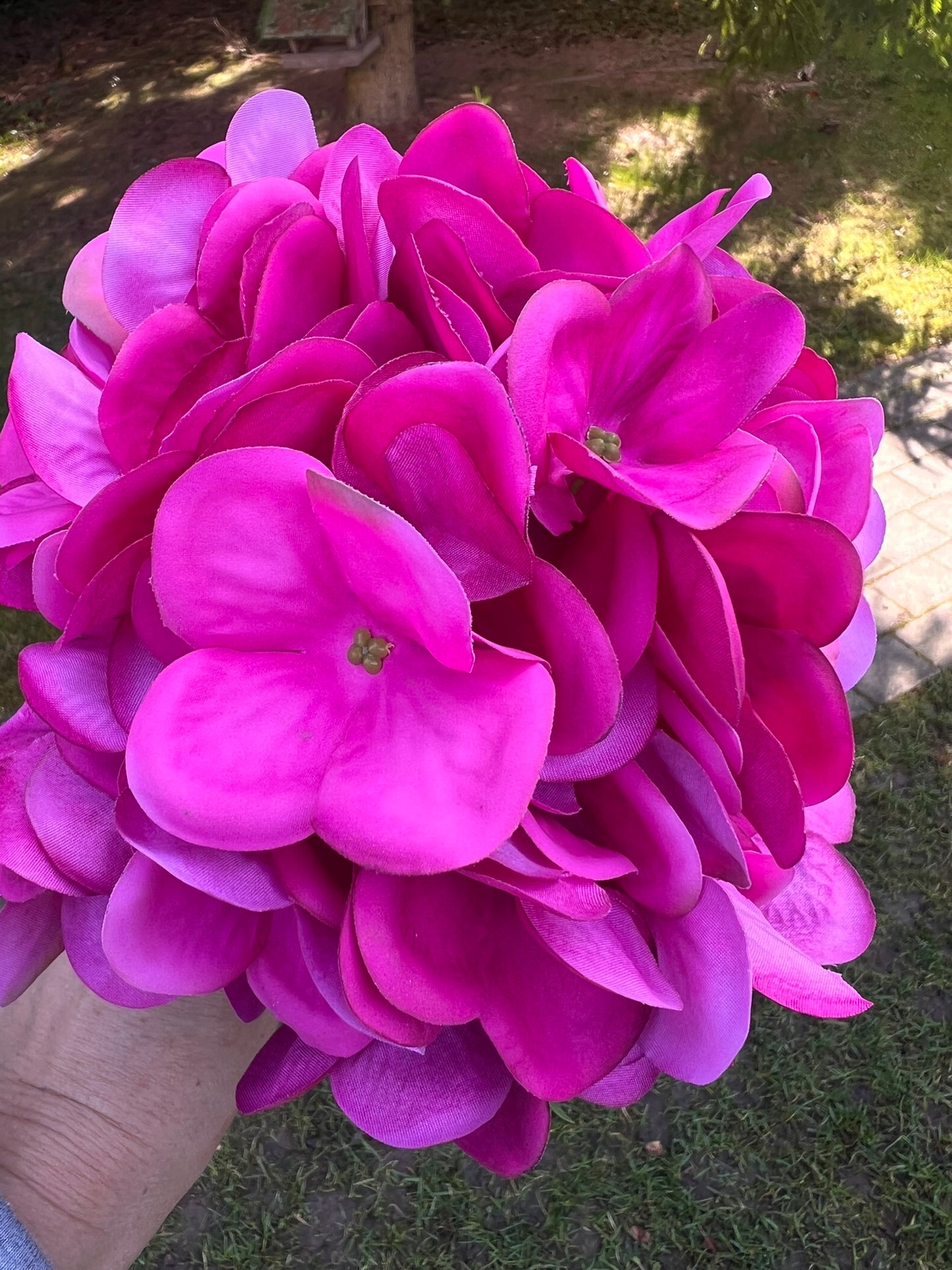 Hortensie Pink als Kunstblume täuschend echt