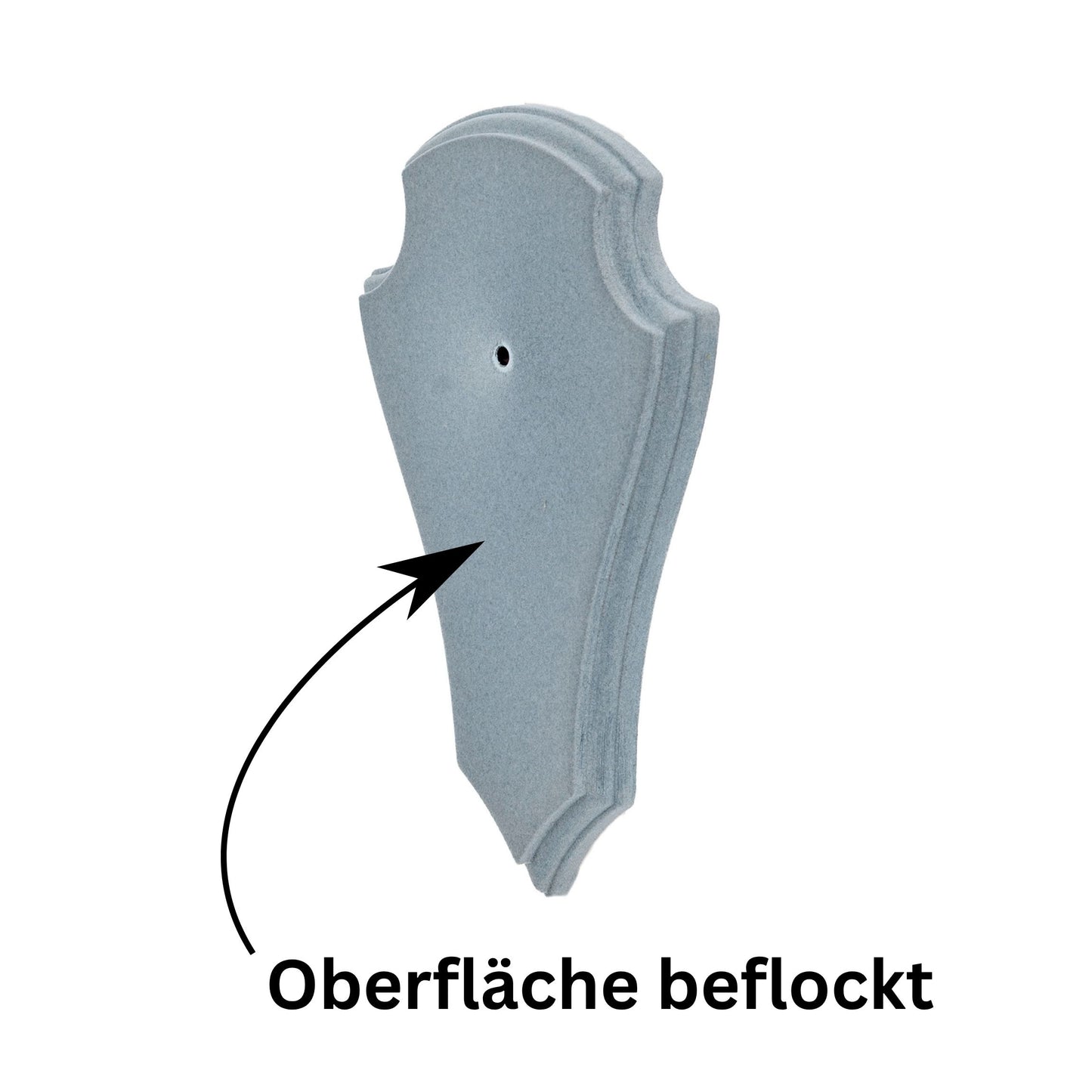 Geweihbrettchen Hellgrau - Beflockt