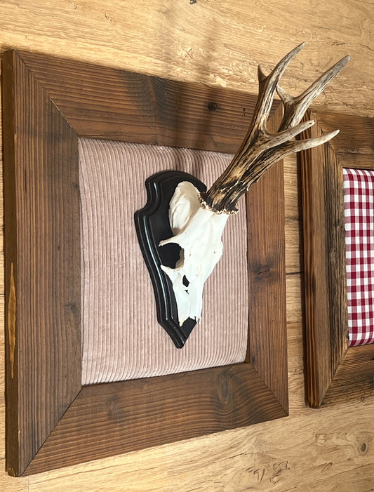 Geweihbild Cordhintergrund BEIGE