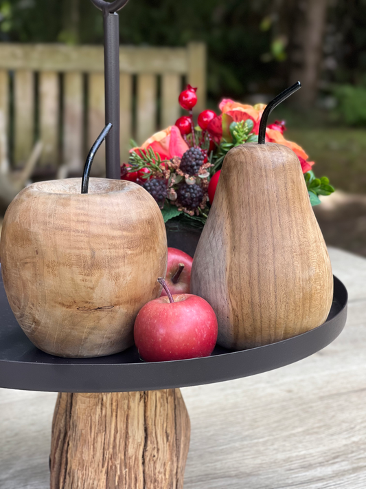 Apfel & Birne aus Holz