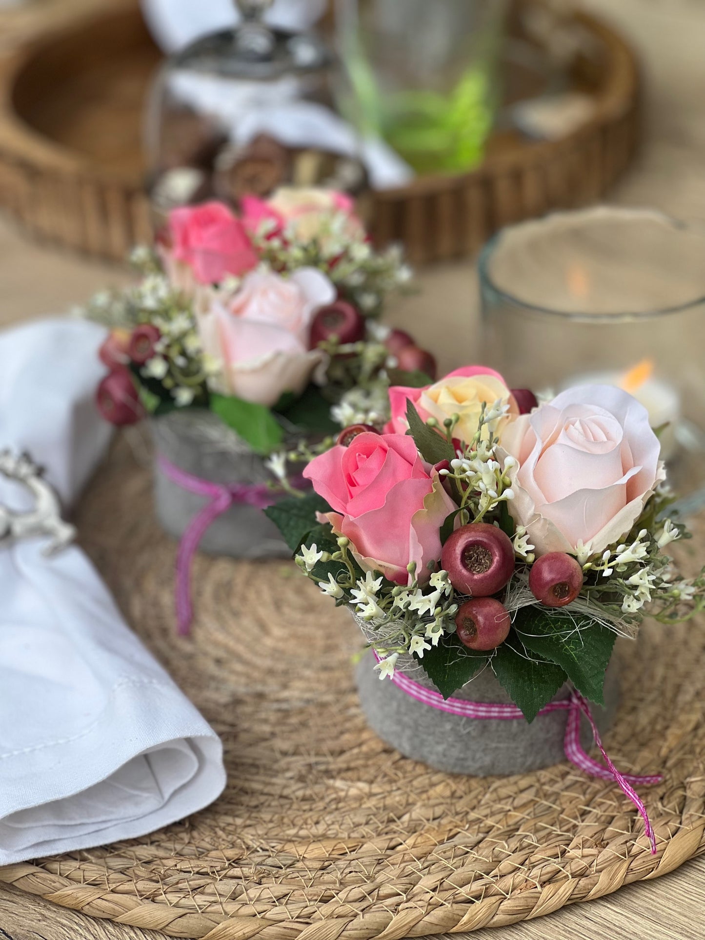 Blumentörtchen mit 3 Rosen