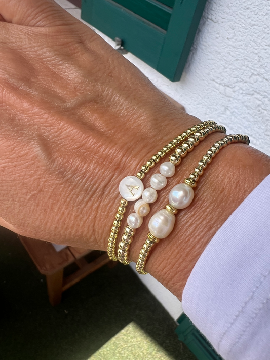 Armband filigran mit goldenen Perlen